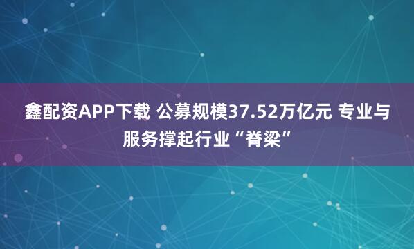 鑫配资APP下载 公募规模37.52万亿元 专业与服务撑起行业“脊梁”